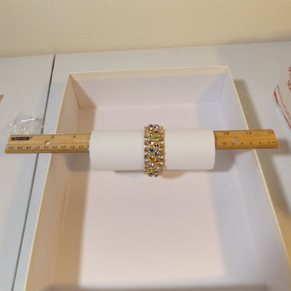 🟢 (Phil) Sparkly Colorful Stretchy Bracelet - Picture 2 of 9